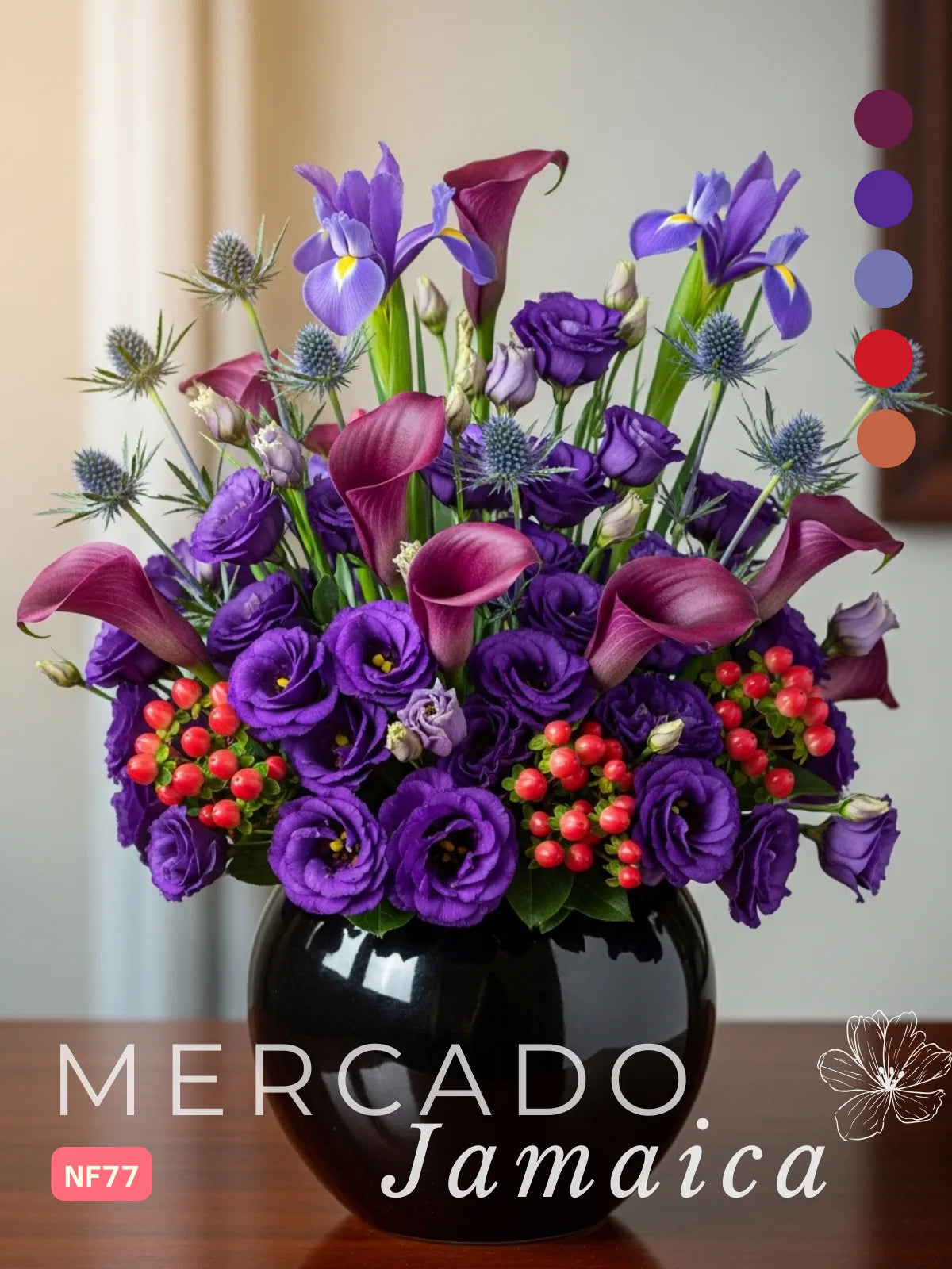 Arreglo Callas y Lisianthus Morado · foto 1