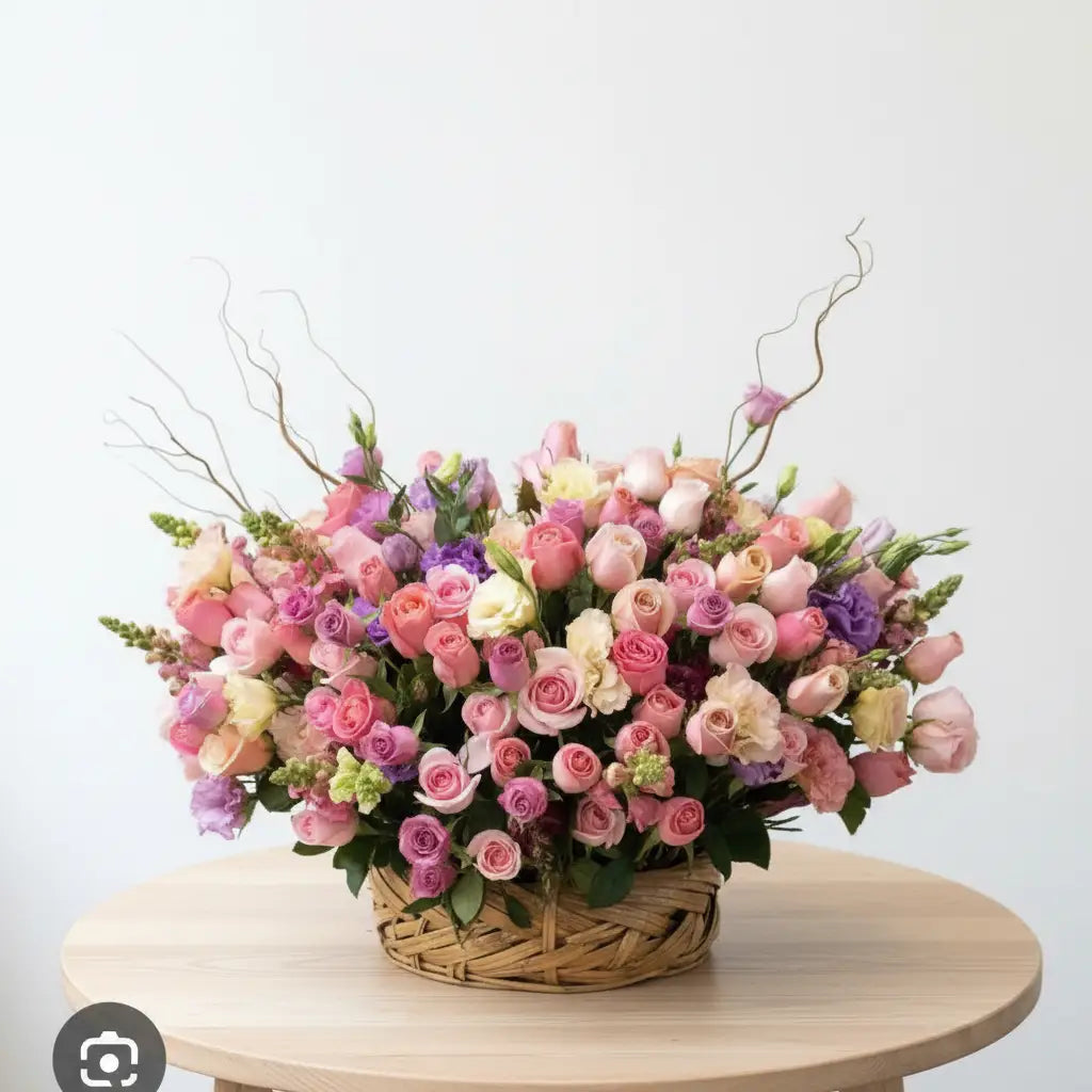 Anémonas y Rosas Rojas en Florero · foto 6
