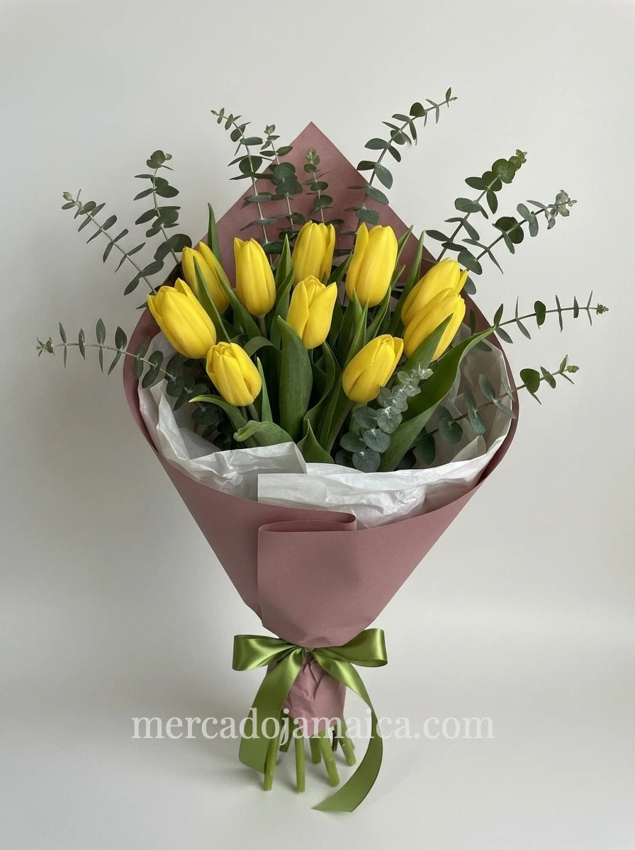 Ramo 10 Tulipanes Amarillos · foto 1