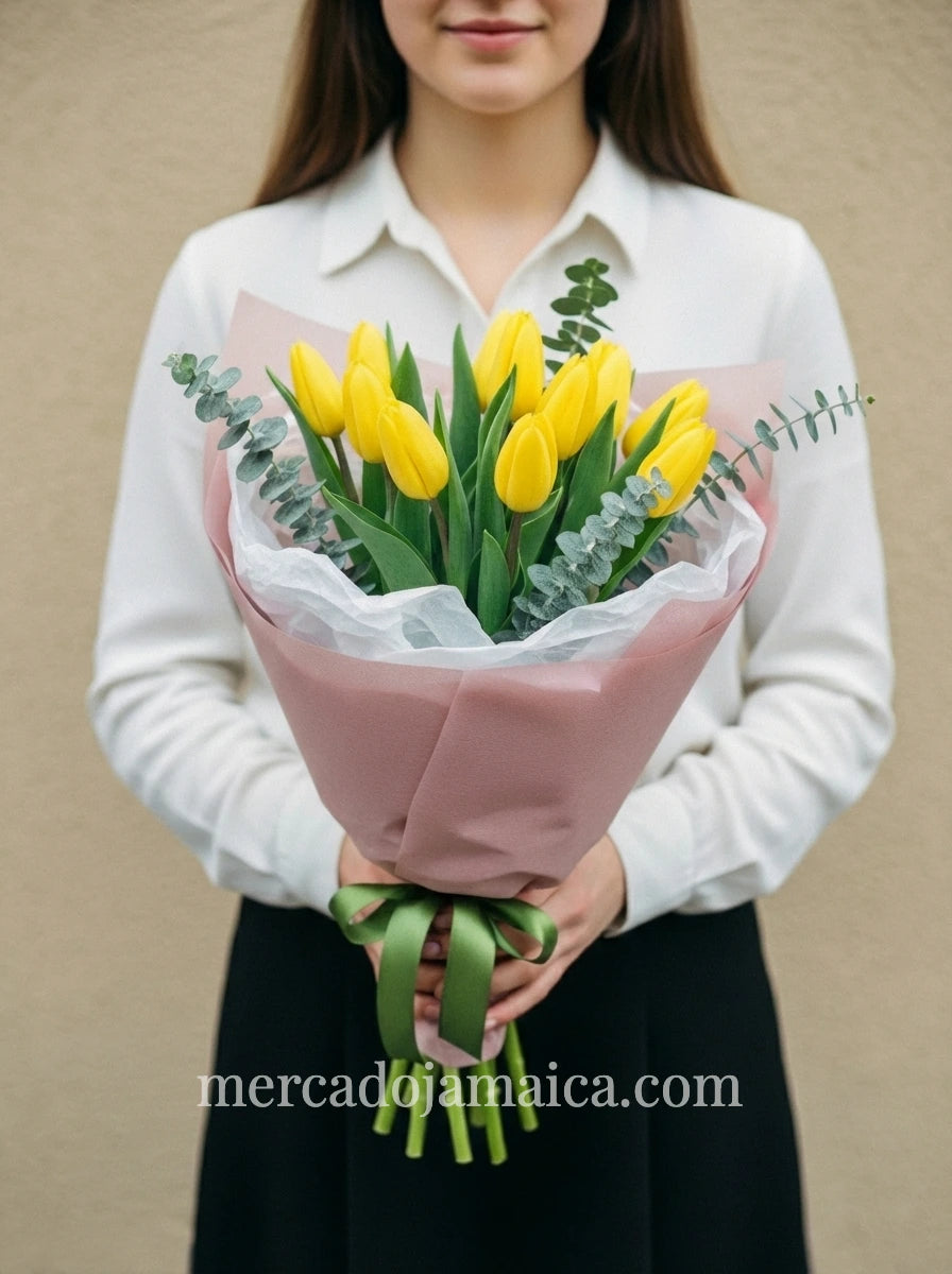 Ramo 10 Tulipanes Amarillos · foto 4