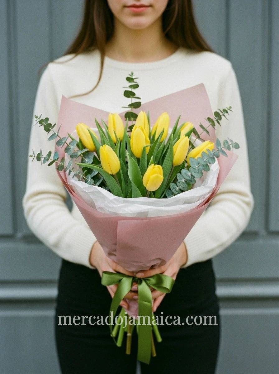 Ramo 10 Tulipanes Amarillos · foto 2