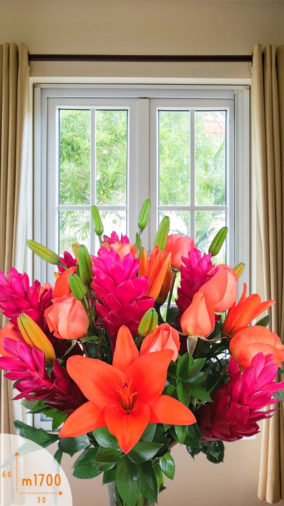 Arreglo Lilies Naranja y Rosas 12 pz · foto 4