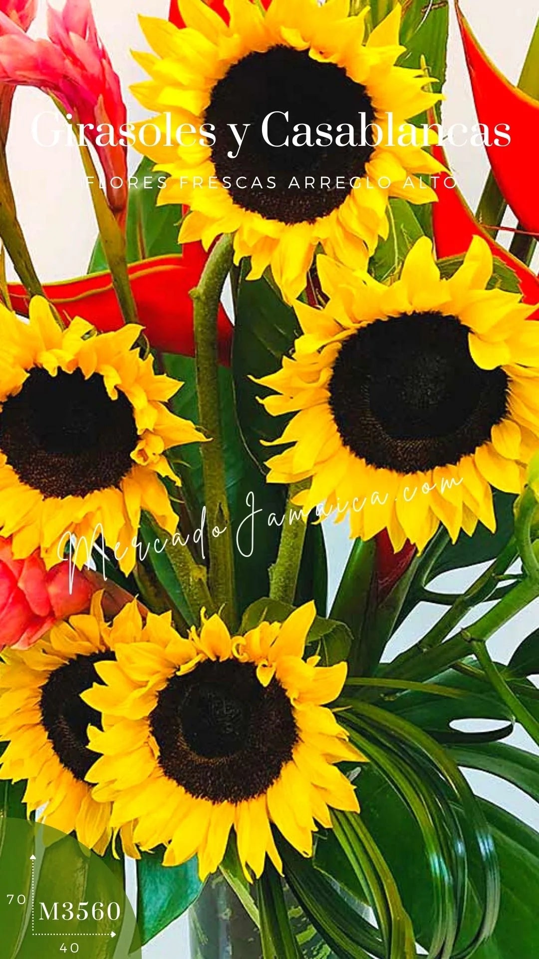 Arreglo Tropical Girasoles y Heliconias · foto 1