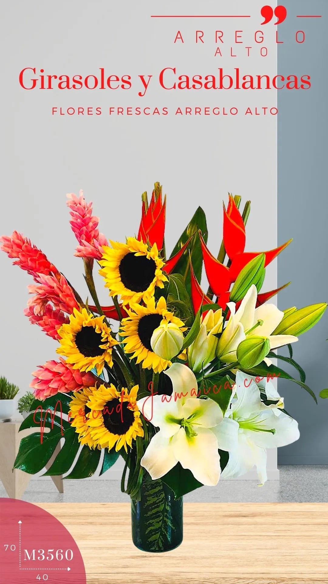 Arreglo Tropical Girasoles y Heliconias · foto 5