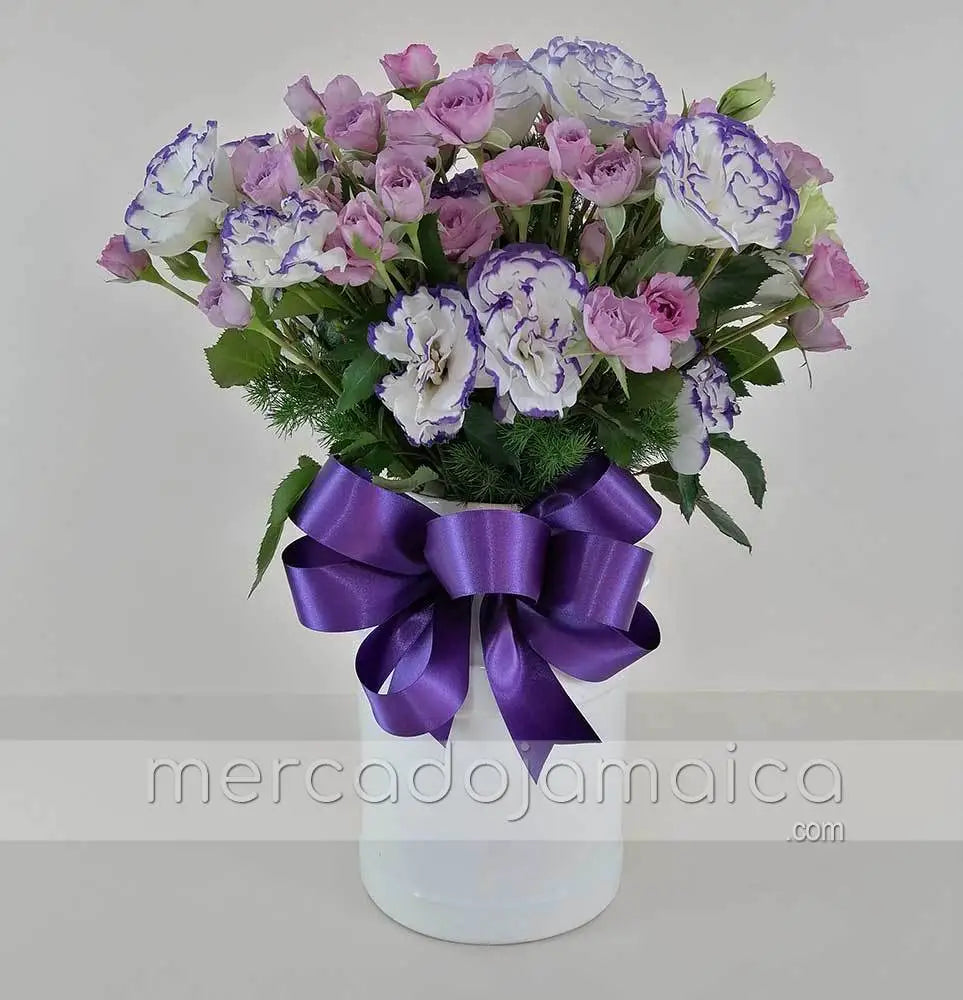 Arreglo Mini Rosas y Lisianthus Morados · foto 4