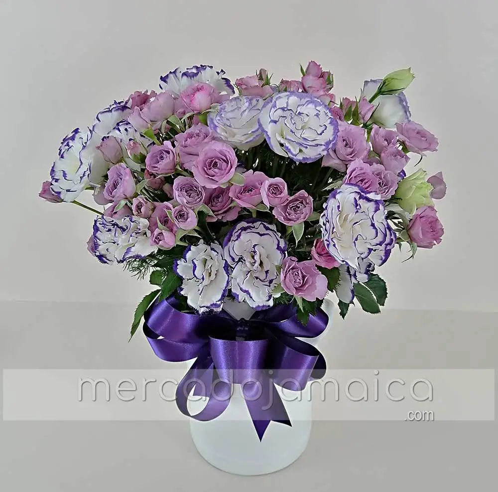 Arreglo Mini Rosas y Lisianthus Morados · foto 2