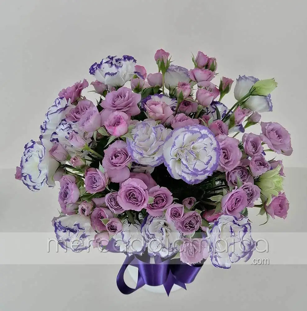 Arreglo Mini Rosas y Lisianthus Morados · foto 3