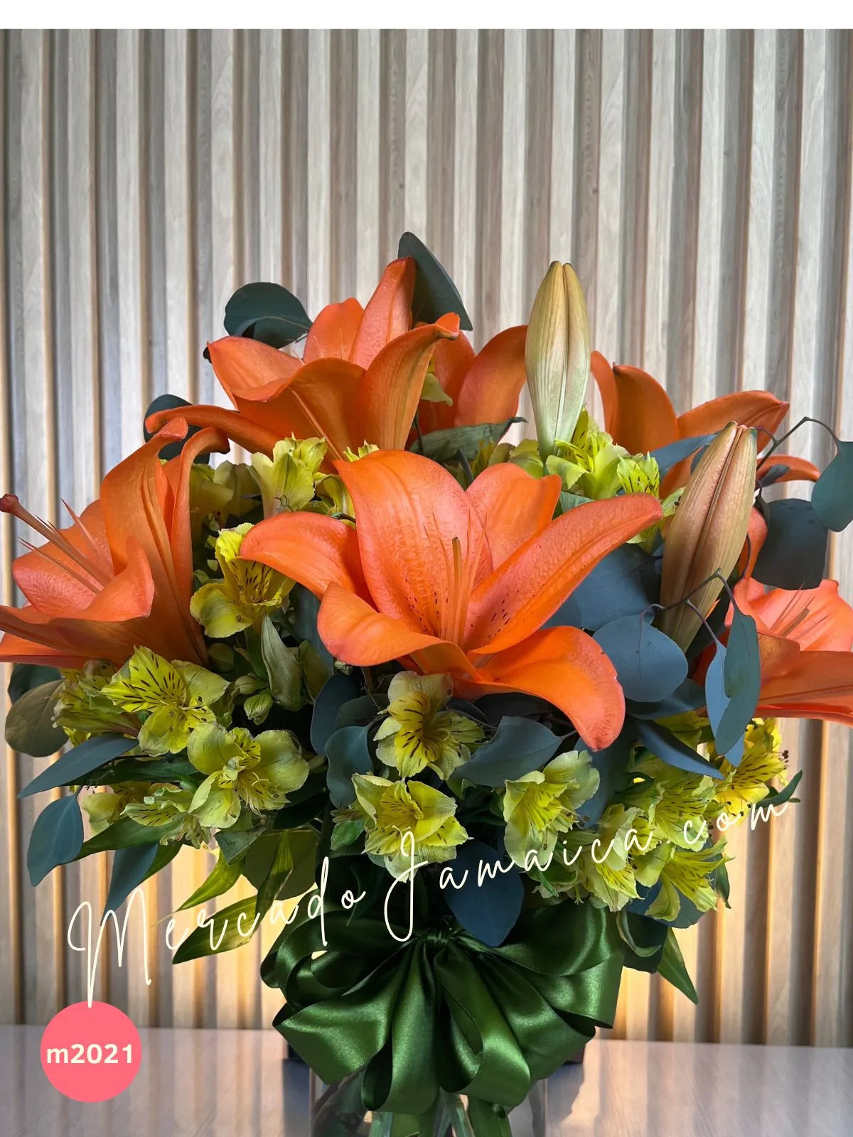 Arreglo 6-8 Lilies Naranja con Alstroemerias · foto 4