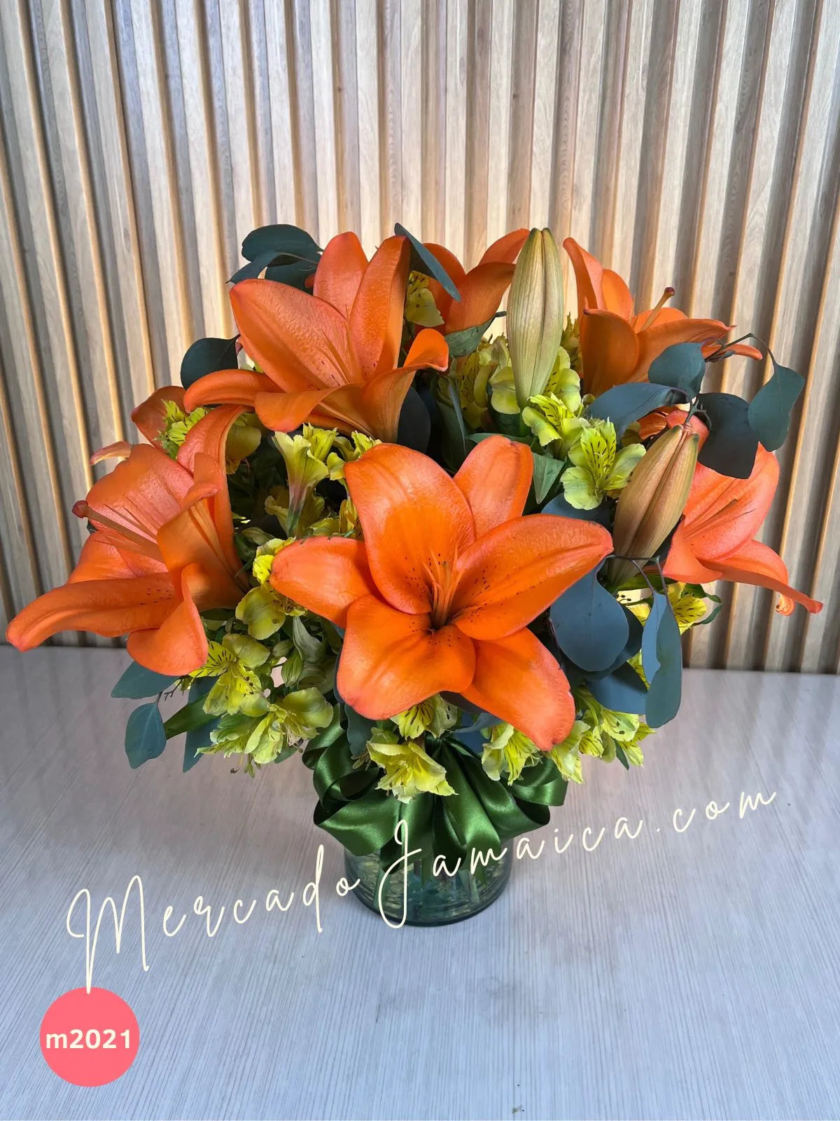 Arreglo 6-8 Lilies Naranja con Alstroemerias · foto 2