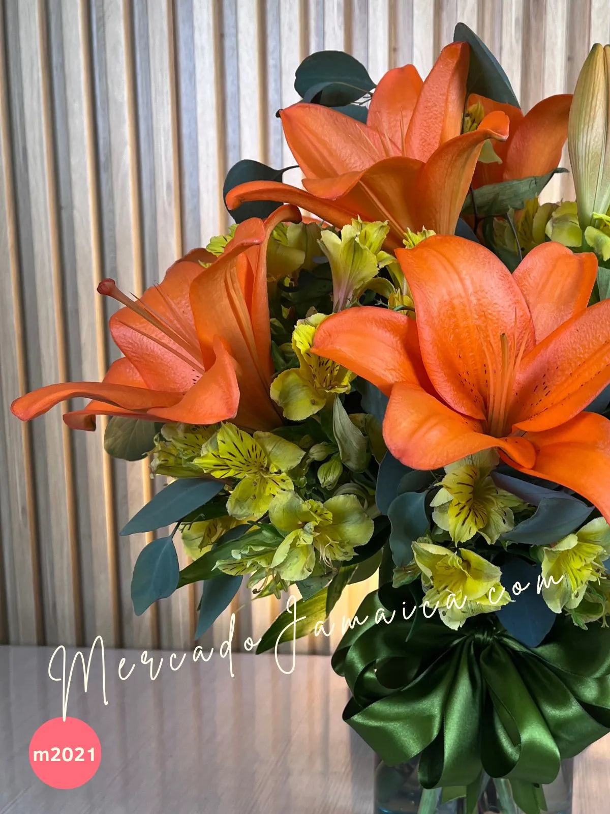Arreglo 6-8 Lilies Naranja con Alstroemerias · foto 3
