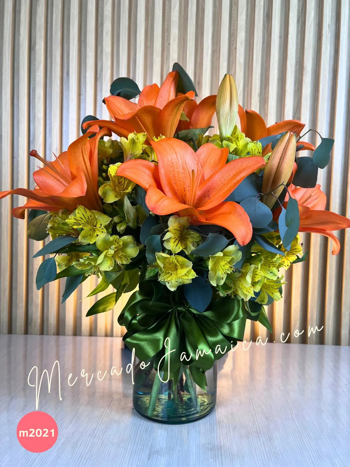 Arreglo 6-8 Lilies Naranja con Alstroemerias · foto 1