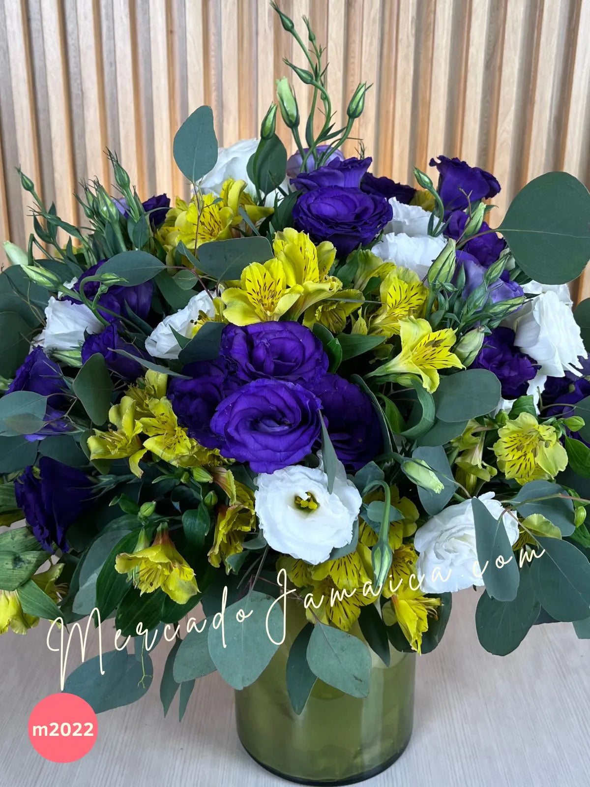 Lisianthus Morado y Blanco con Alstroemerias · foto 1