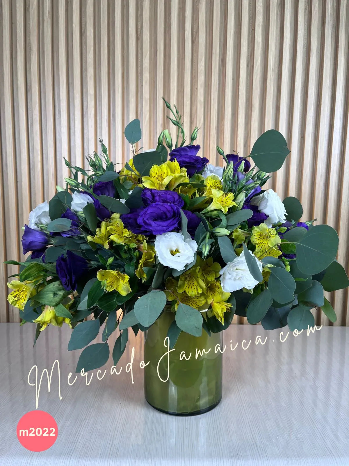 Lisianthus Morado y Blanco con Alstroemerias · foto 2
