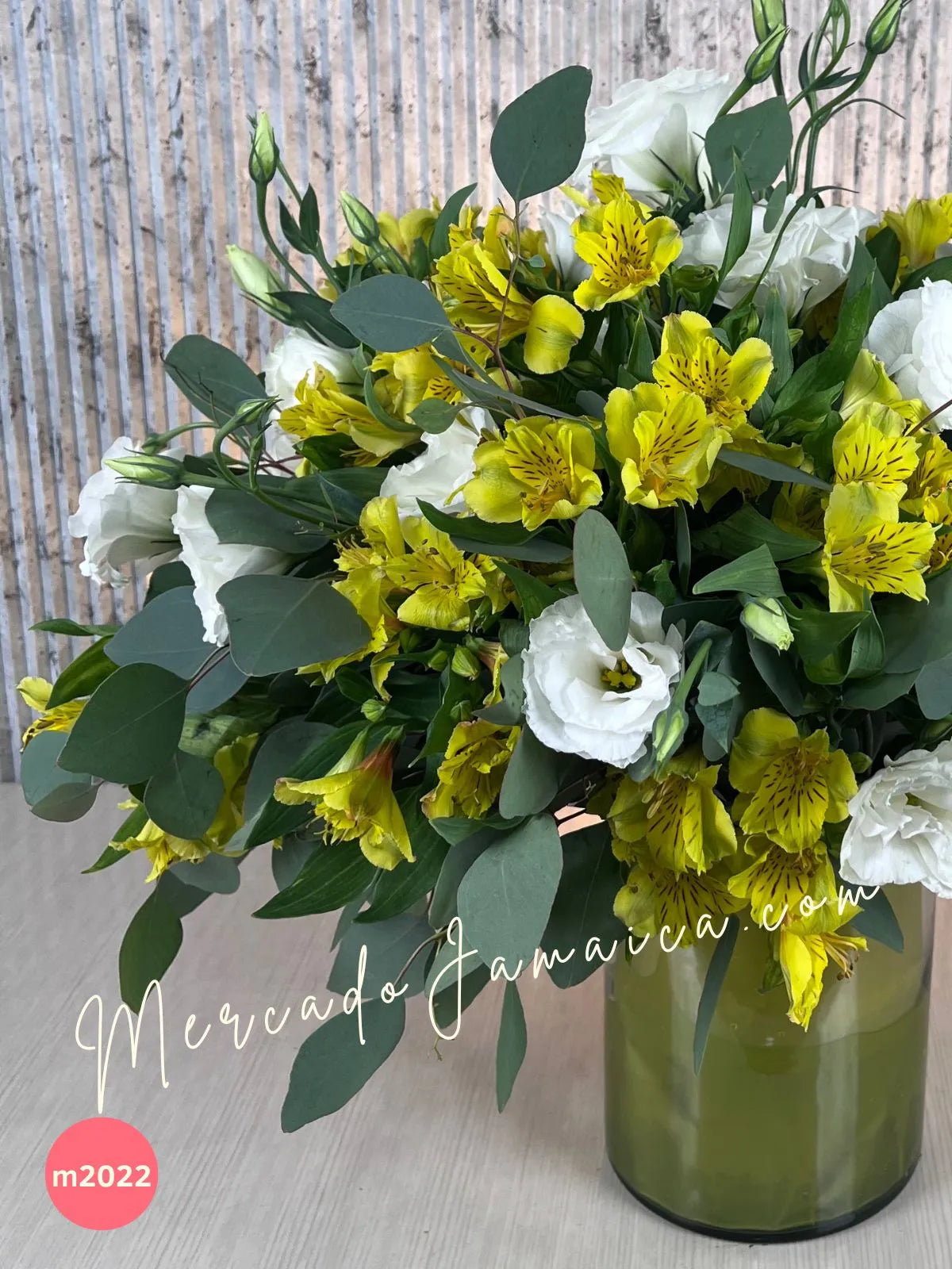Lisianthus Blanco y 20 Alstroemerias Amarillas · foto 4