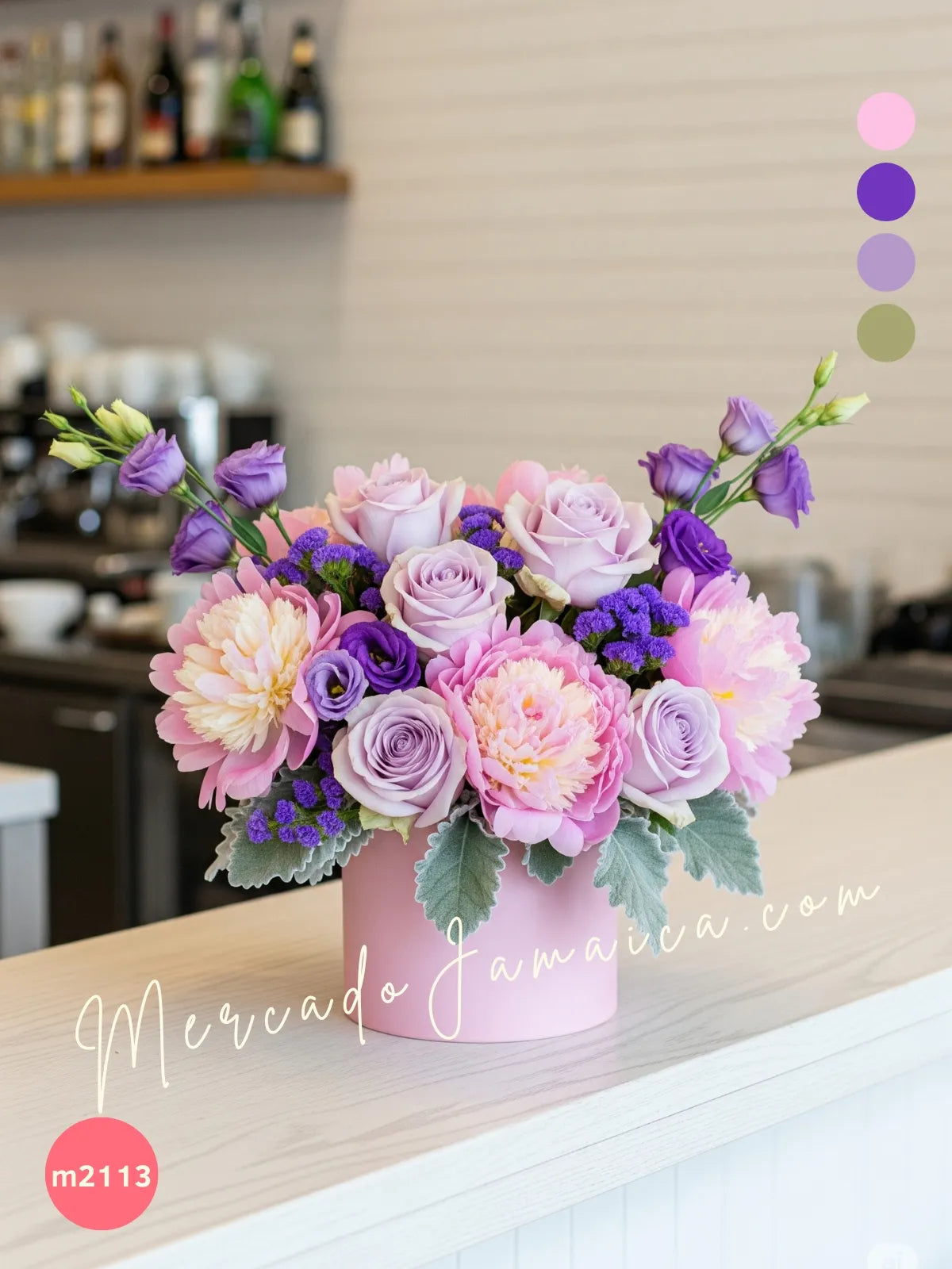 10 Peonías Rosas y 15 Rosas Lavanda · foto 3