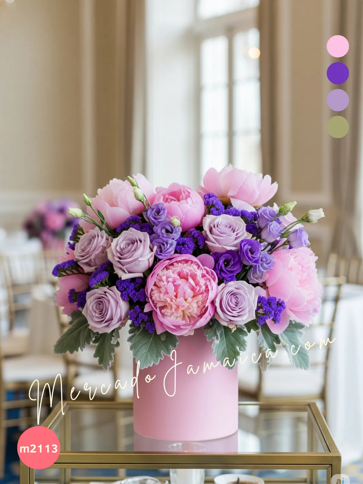10 Peonías Rosas y 15 Rosas Lavanda · foto 4