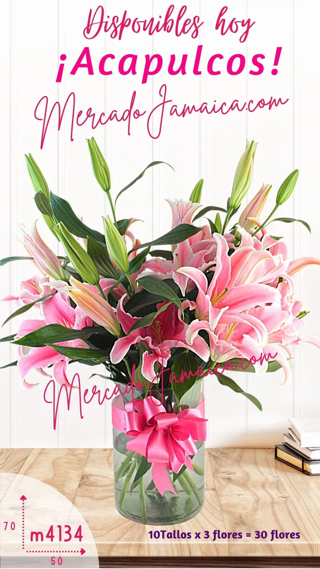 10 Lilies Acapulco en Florero | Entrega · foto 2