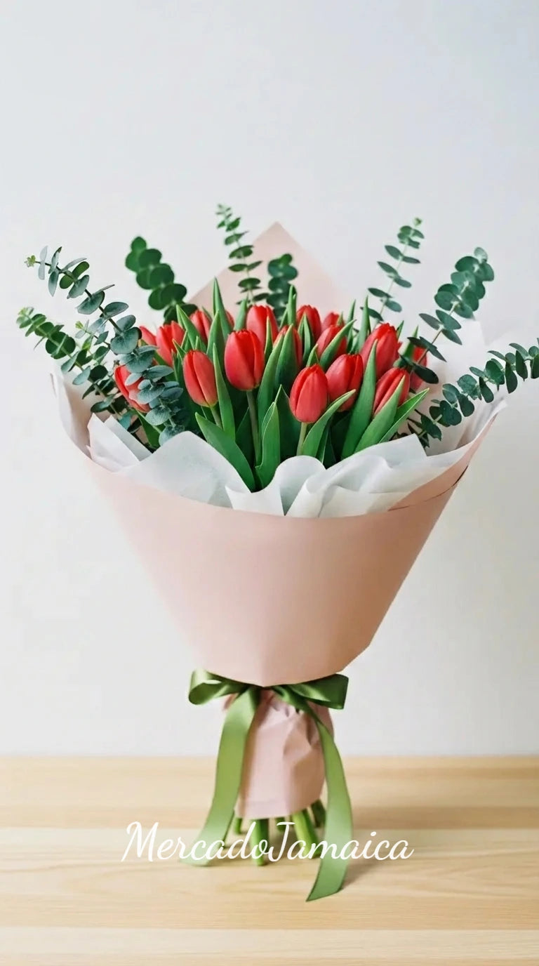 20 Tulipanes Rojos a Domicilio CDMX · San Valentín · foto 3
