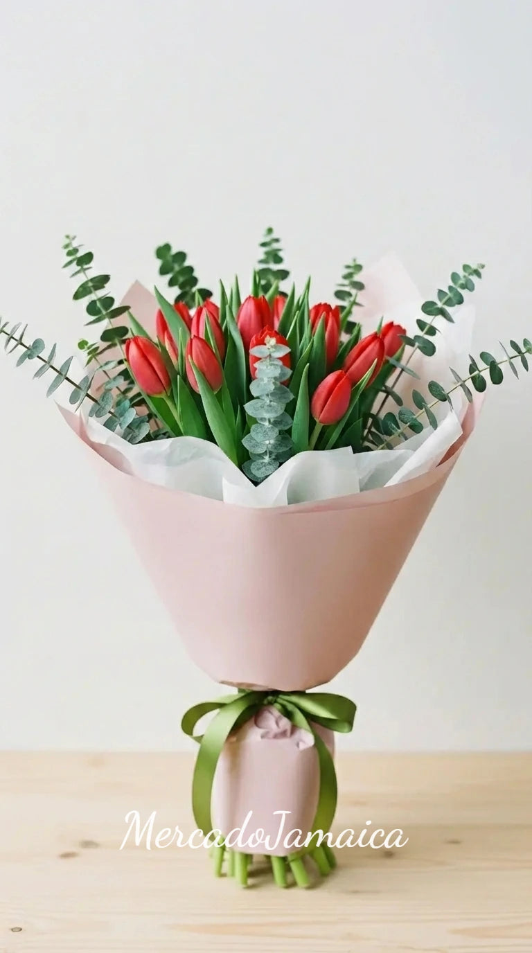 20 Tulipanes Rojos a Domicilio CDMX · San Valentín · foto 4