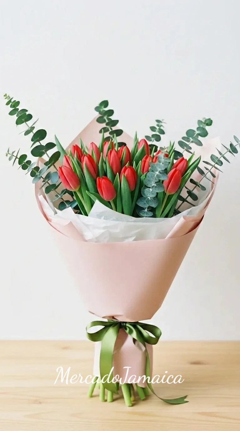 20 Tulipanes Rojos a Domicilio CDMX · San Valentín · foto 1
