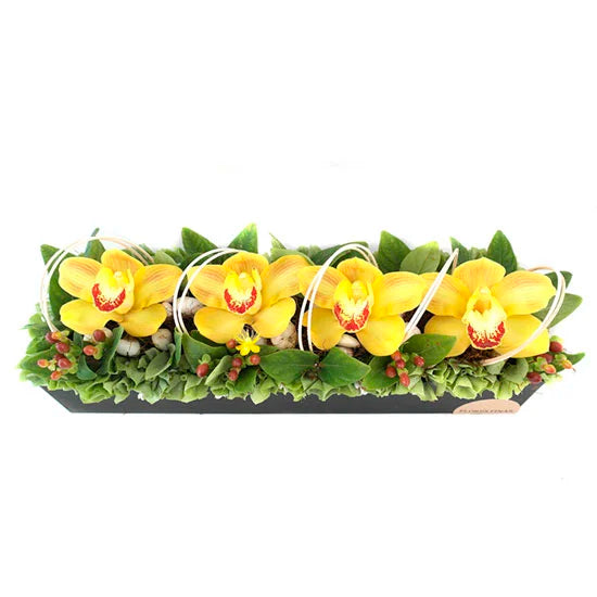 4 Orquídeas Cymbidium Amarillas – Arreglo · foto 4