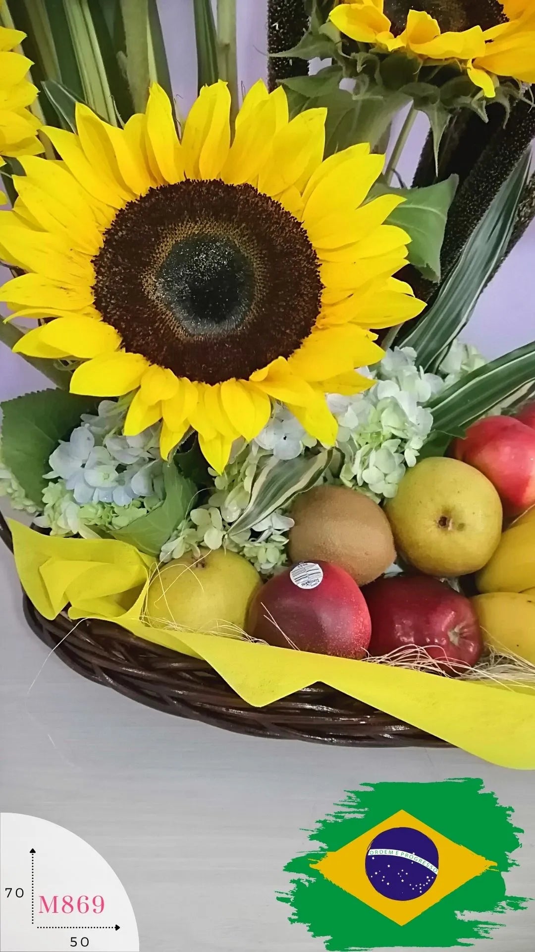 Canasta Brasil: 6 Girasoles y Anturios · foto 2