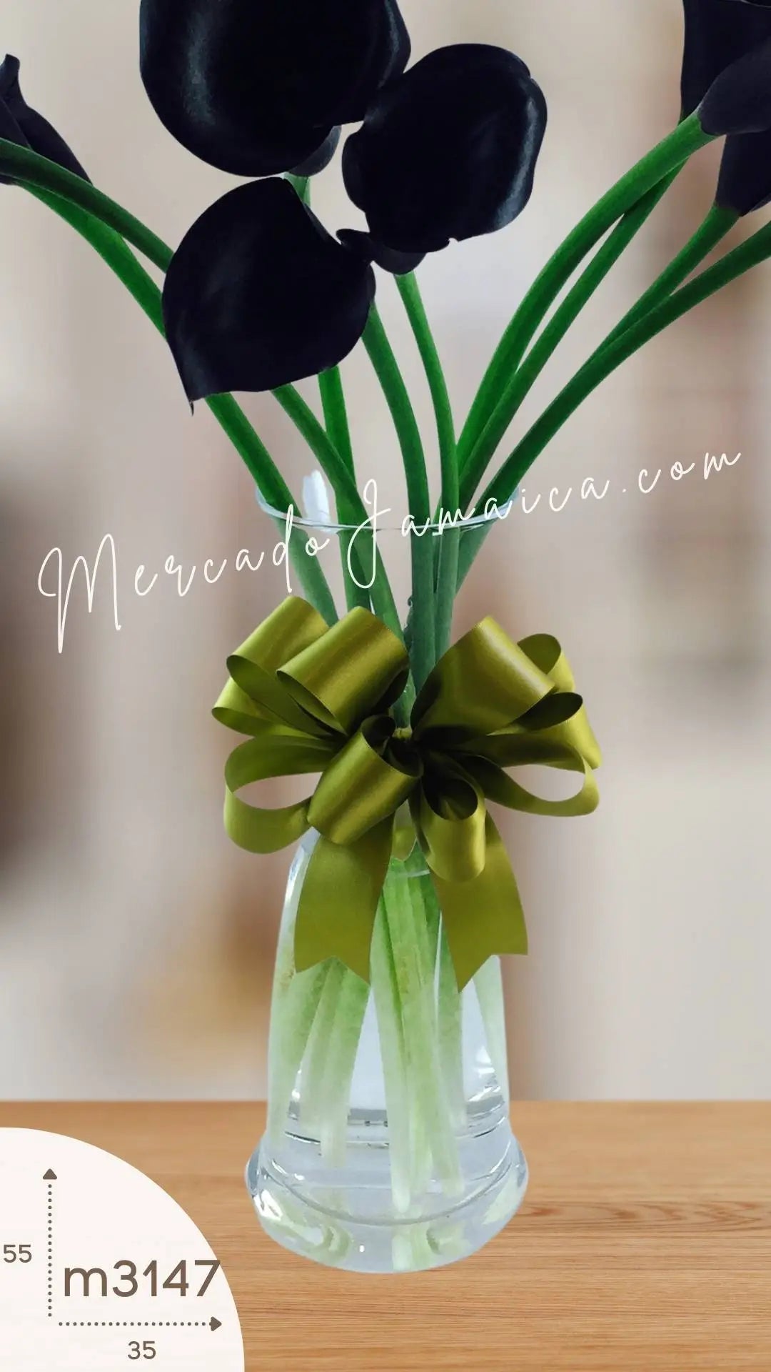 10 Callas Vino en Florero de Cristal · foto 1