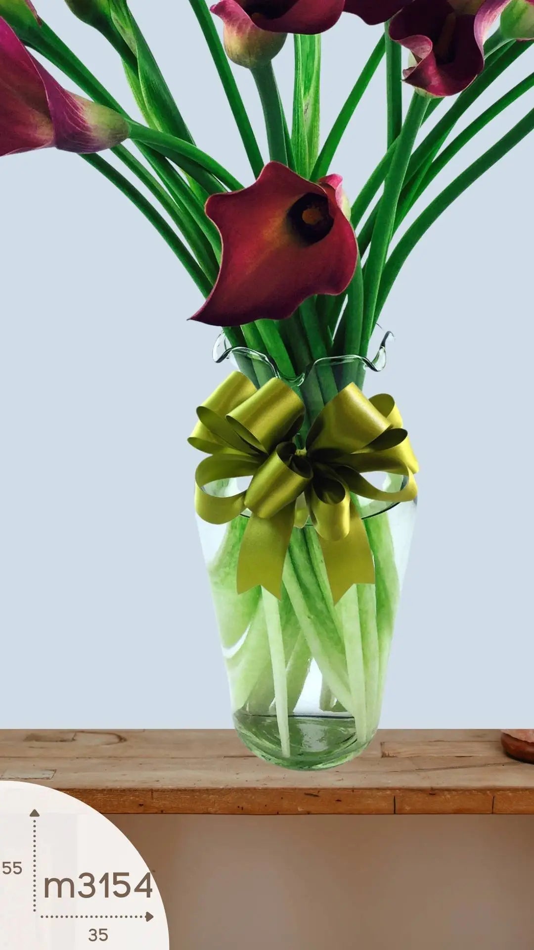 20 Callas Moradas en Florero | Entrega · foto 1