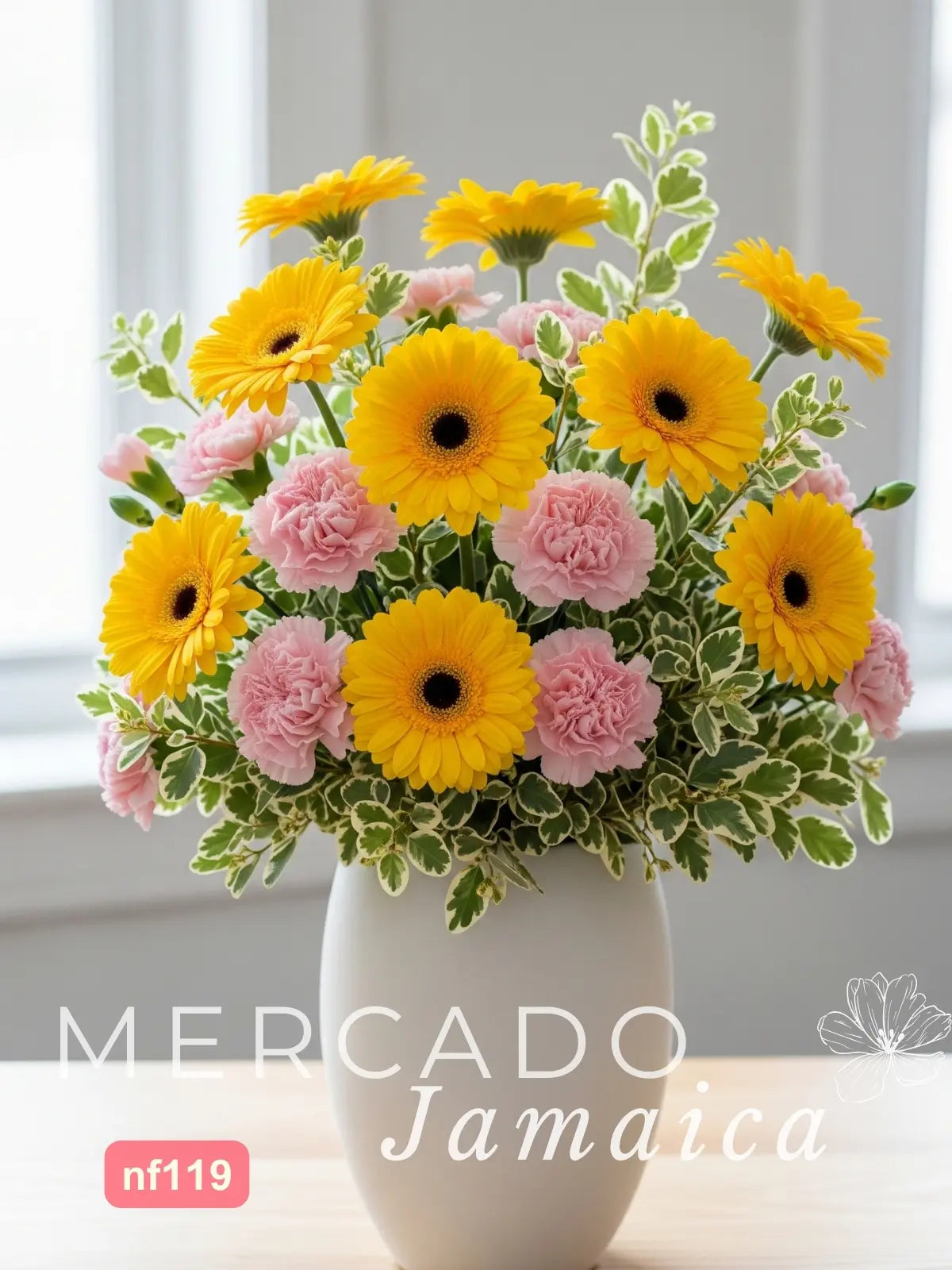 Arreglo Primaveral: 10 Gerberas y Claveles · foto 3