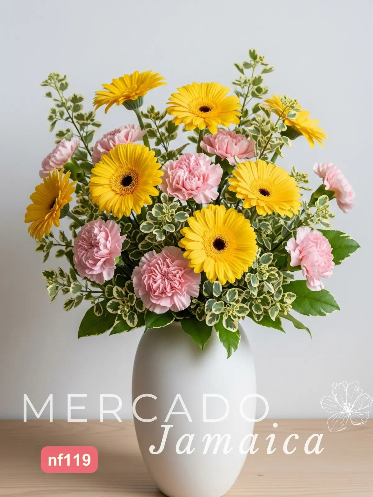 Arreglo Primaveral: 10 Gerberas y Claveles · foto 2