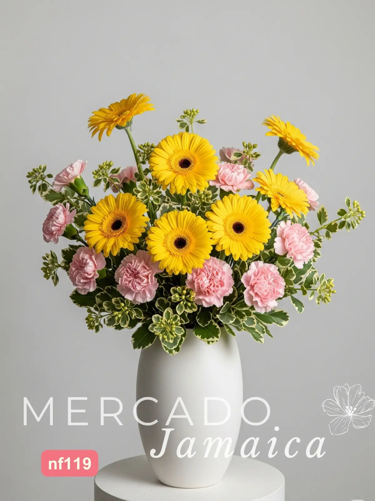 Arreglo Primaveral: 10 Gerberas y Claveles · foto 1